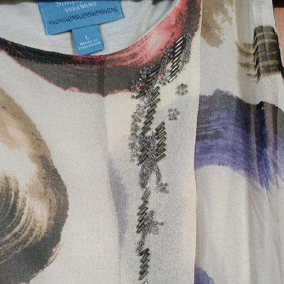 Simply Vera Vera Wang Multicolor Abstract Tank Top - Picture 2 of 6